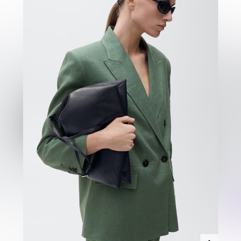 Mango Olive Green Linen Suit Set - Picture 3 of 5